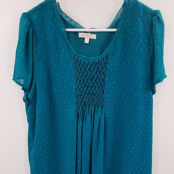 Skies Are Blue Tops - Skies are Blue short sleeve pattern top XL